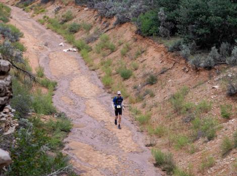 Person running the Grand to Grand Ultra